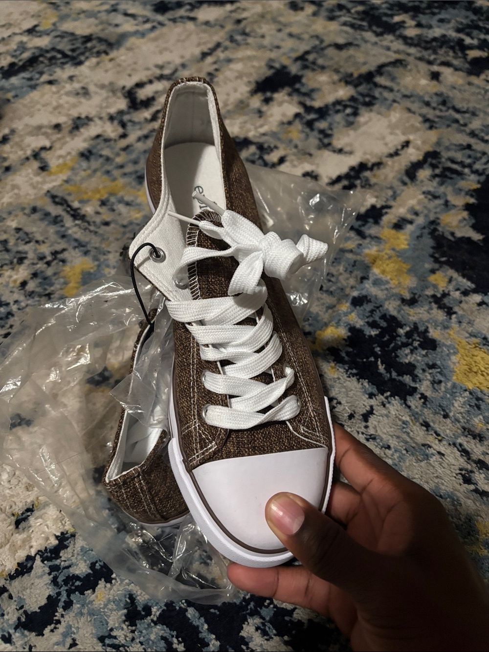 C9 by Champion Brown Canvas Low-Top Sneaker with White Trim